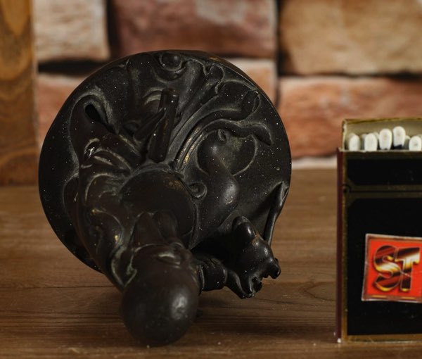 Asiatika Bronze Figur Gelehrter