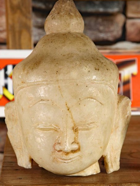Asiatika Buddha Kopf Stein antik China