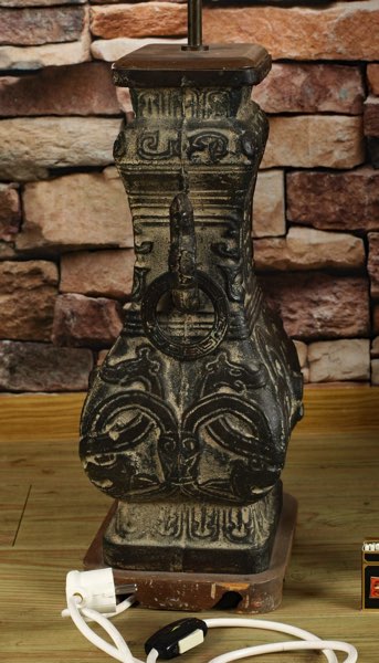 Asiatika Vase Eisen Tischlampe 16KG