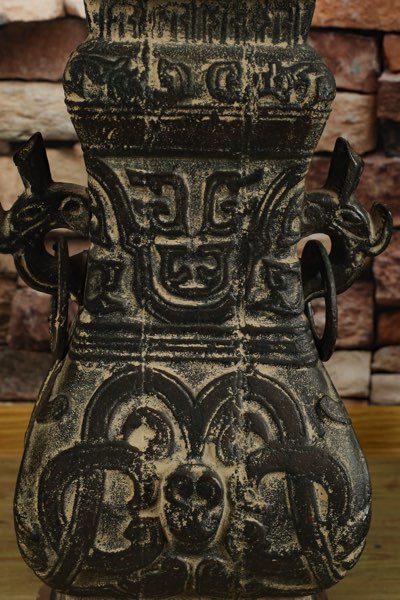 Asiatika Vase Eisen Tischlampe 16KG