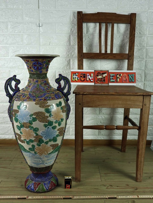 Vase Japan antik Satsuma signiert