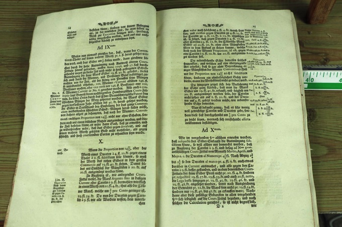 zufällige Gedancken von der Proportion zwischen Silber und Gold 1760
