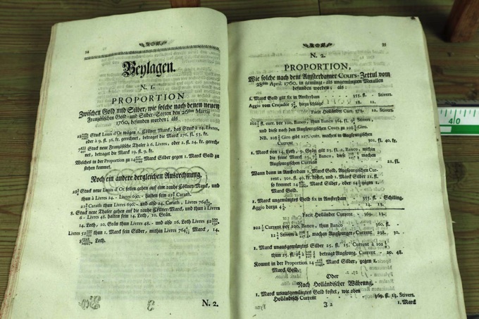 zufällige Gedancken von der Proportion zwischen Silber und Gold 1760