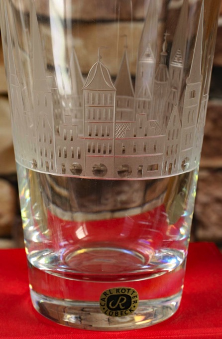 Carl Rotter Lübeck Vase Glas