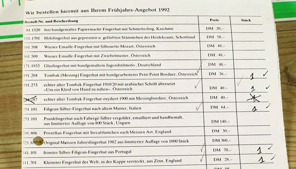 Fingerhut Tombak antik arabisch