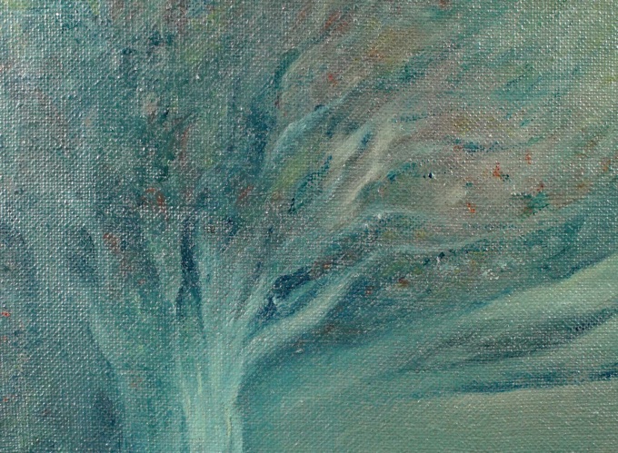 A Göhring Ölgemälde älter Baum expressiv