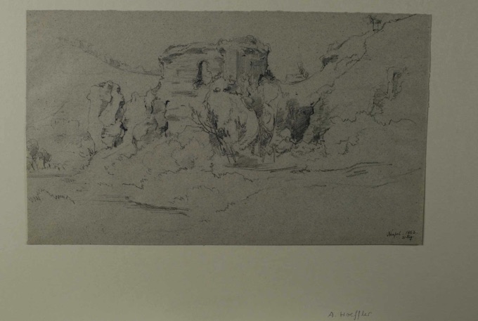 Adolf Johann Hoeffler Zuschreibung Zeichnung Neapel antik 7