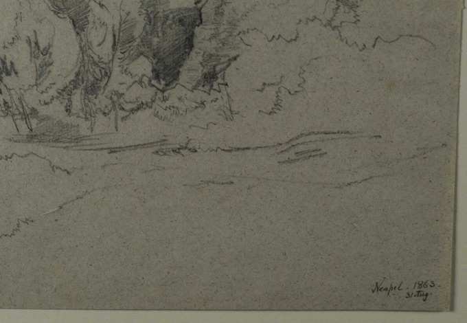 Adolf Johann Hoeffler Zuschreibung Zeichnung Neapel antik 7