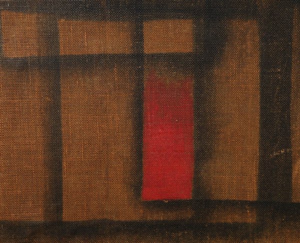 Öl Gemälde antik Quadrate Kompostion bezeichnet Albers squares Bauhaus Geometrie