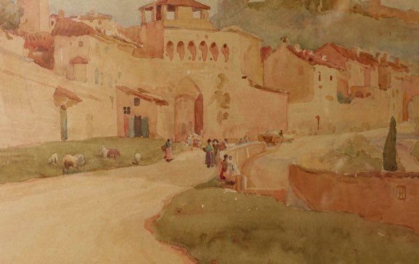 Alexander Wallace Rimington Aquarell antik gate San