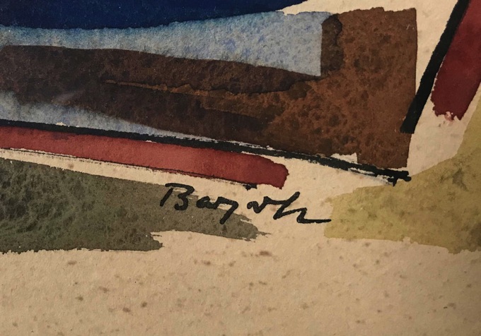 Alf Bayrle Aquarell Stillleben expressiv 1955