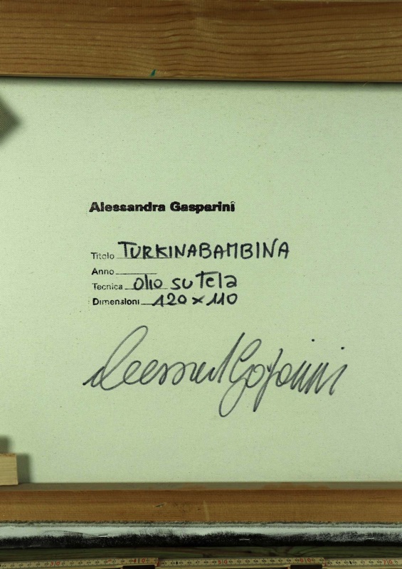 Allesandra Gasparini Ölgemälde Turkina Bambina Mädchen Marionette Pinocchio