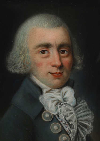 Altmeister Pastell Malerei Portrait Edelmann Biedermeier Gegenstück