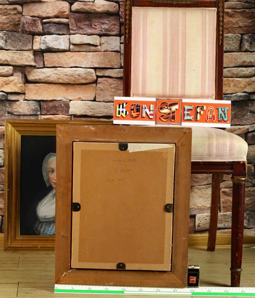 Altmeister Pastell Malerei Portrait Edelmann Biedermeier Gegenstück