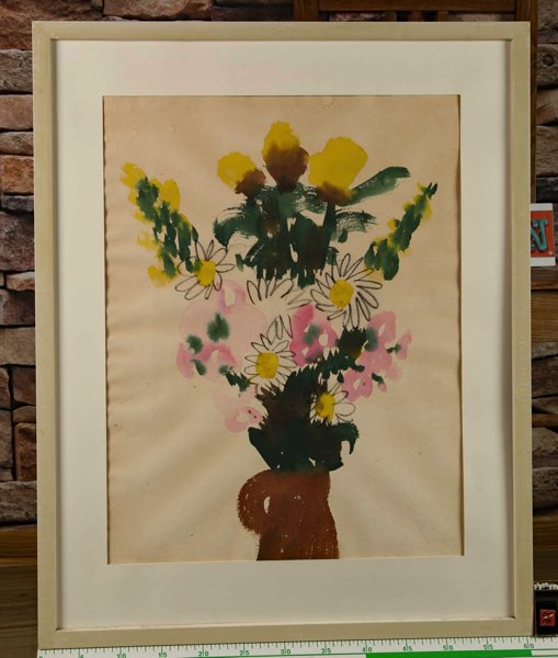 Aquarell Blumen Vase Blumenstrauss 3