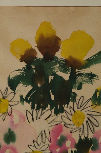 Aquarell Blumen Vase Blumenstrauss 3