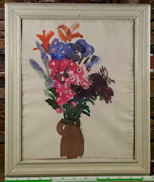 Aquarell Blumen Vase Blumenstrauss 4