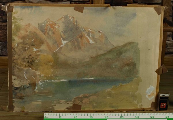 Braun dalmatinische Küste Aquarell 1954