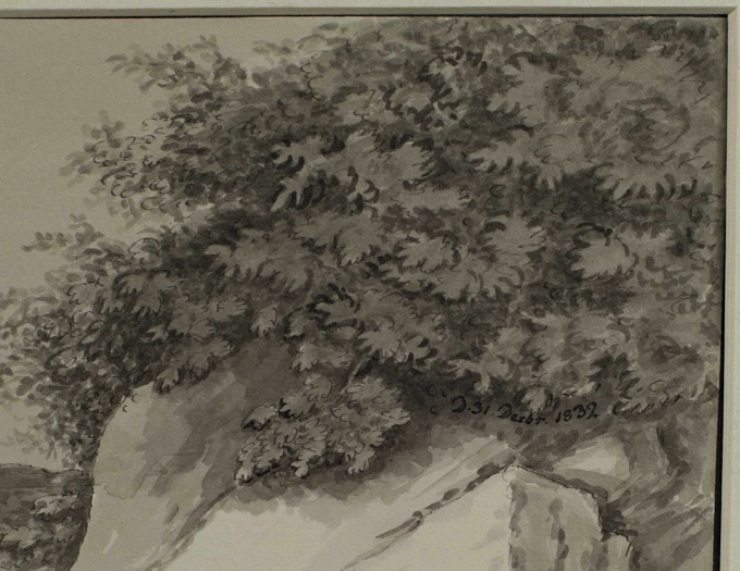 Christian Georg Schütz Grisaille Malerei Adolphseck Brücke