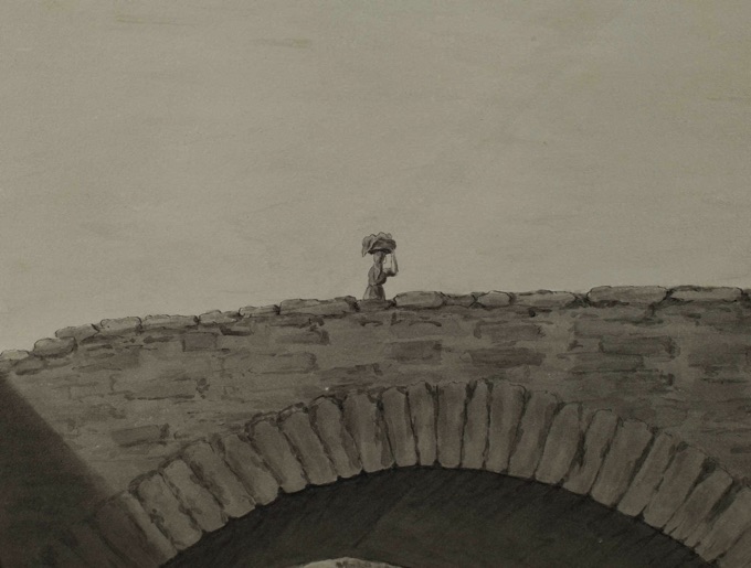 Christian Georg Schütz Grisaille Malerei Adolphseck Brücke