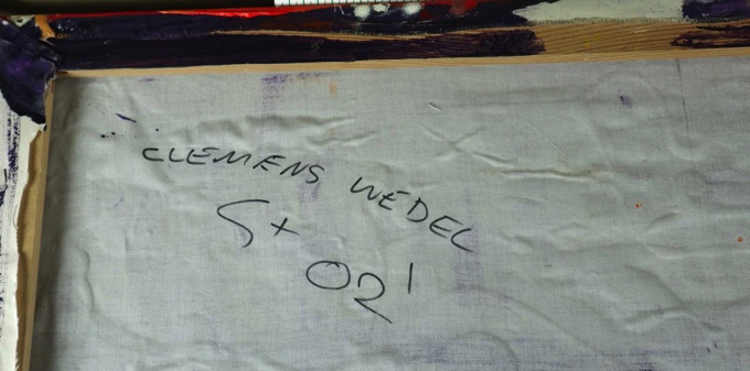 Clemens von Wedel Gemälde abstrakt verkauft sich Angst