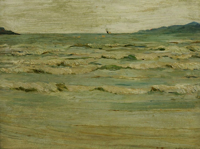 David Forrester Wilson Ölgemälde antik Marine Meer