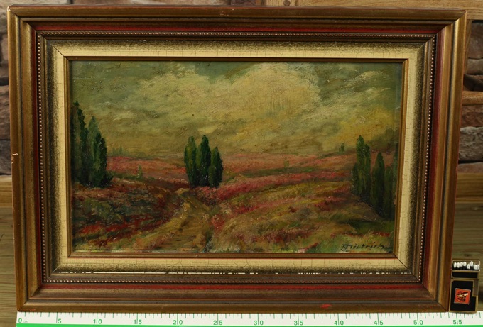 unleserlich signiertes Ölgemälde Impressionist Landschaft Dietrich Dittrich
