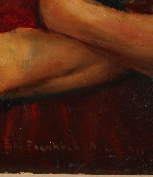 Ebenhöch Ölgemälde beidseitig Portrait Frauen