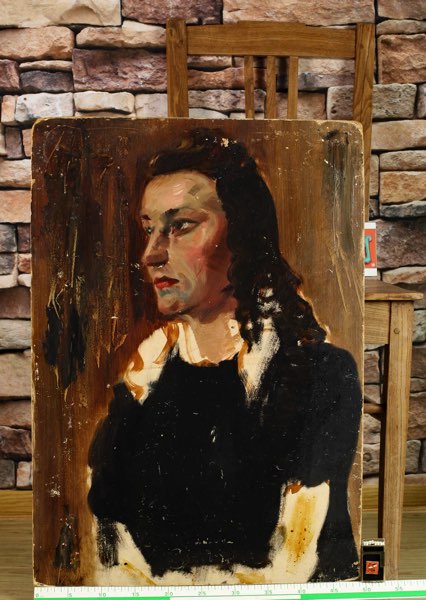 Ebenhöch Ölgemälde beidseitig Portrait Frauen