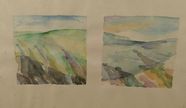 Eli Aquarell abstrakt Landschaft Komposition