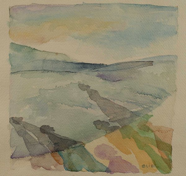 Eli Aquarell abstrakt Landschaft Komposition