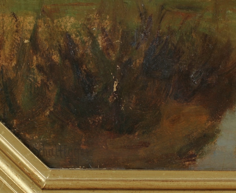 Emaunel Schaltegger Ölgemälde antik beidseitig Impressionist