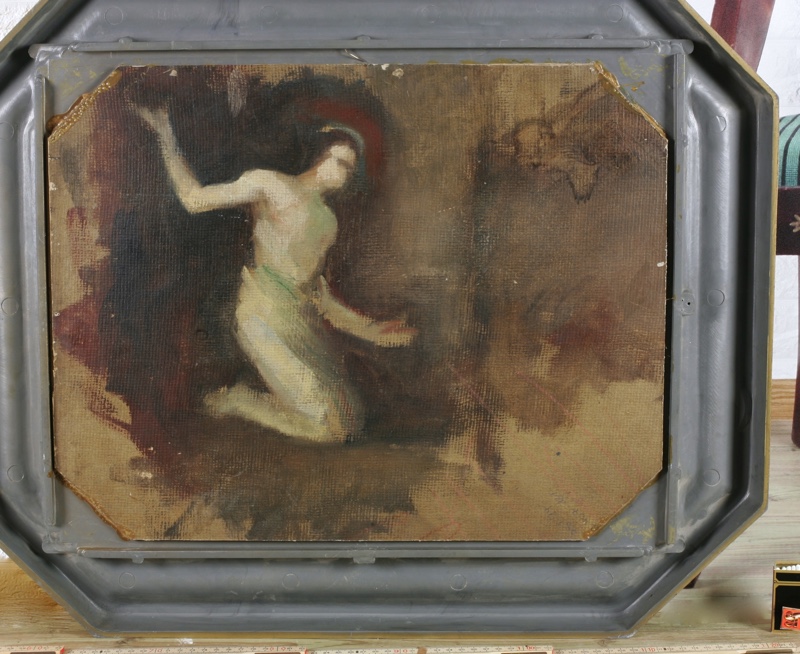 Emaunel Schaltegger Ölgemälde antik beidseitig Impressionist
