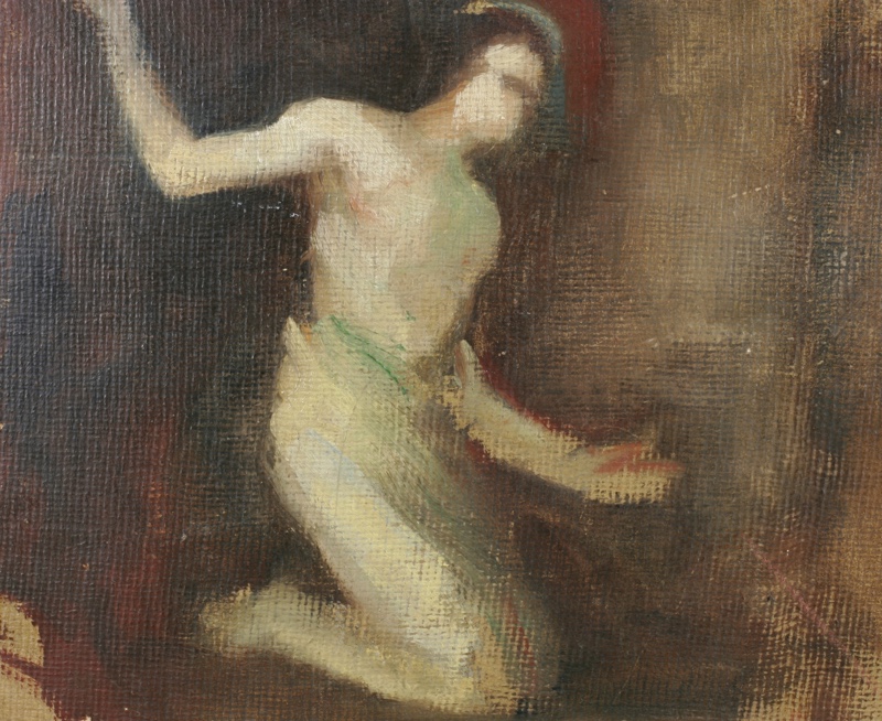 Emaunel Schaltegger Ölgemälde antik beidseitig Impressionist