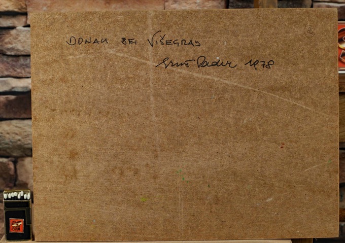 Ernst Pader Ölgemälde 1978 Donau Visegrad