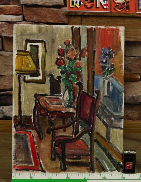Ernst Pader Ölgemälde Interieur Blumen