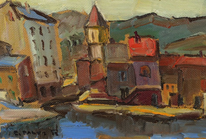 Ernst Pader Ölgemälde Korsika 1973 20