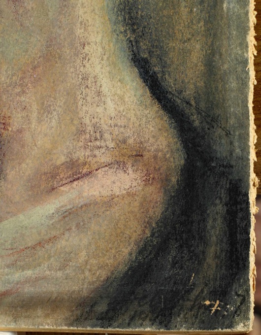Feher Gouache 1949 Portrait expressiv
