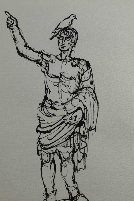 Ferry Ahrle Zeichnung Marcus Opelius Macrinus Taube 3