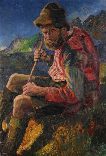 Franz Kienmayer Ölgemälde antik Wanderer