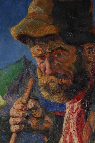 Franz Kienmayer Ölgemälde antik Wanderer