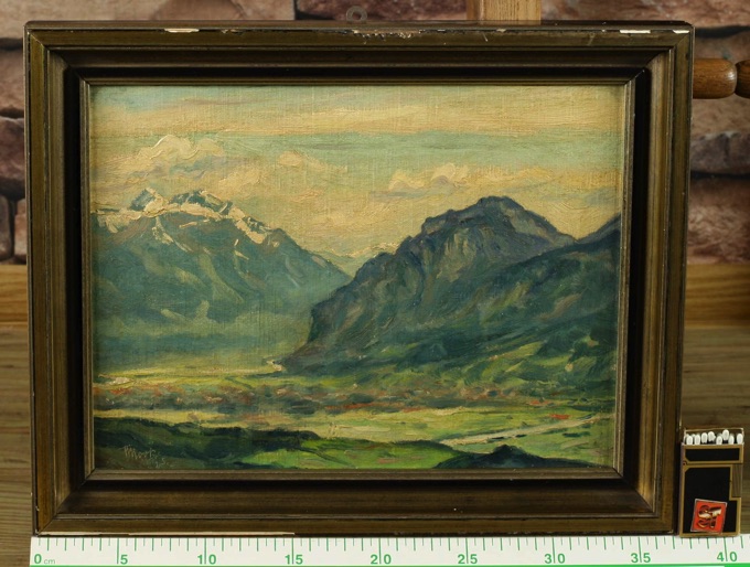 Friedrich Wilhelm Mook 1888-1944 Ölgemälde Blick auf Innsbruck Inntal Windegg