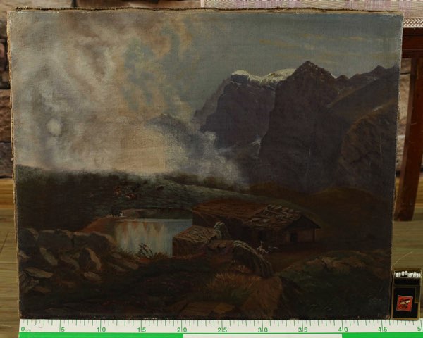 Gassmann Ölgemälde antik 1898 Berner Oberland
