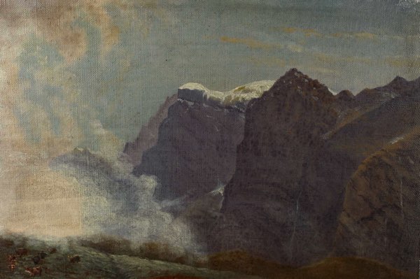 Gassmann Ölgemälde antik 1898 Berner Oberland