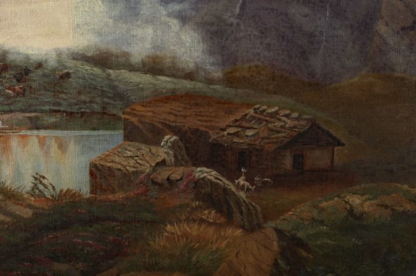 Gassmann Ölgemälde antik 1898 Berner Oberland