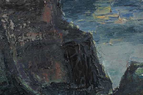 Gerhard Mayer Ölgemälde 1962 Portrait Landschaft beidseitig