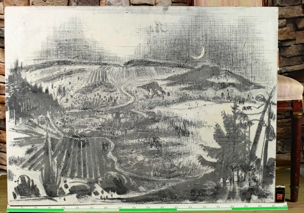 Gerhard Mayer Ölgemälde 1962 Portrait Landschaft beidseitig