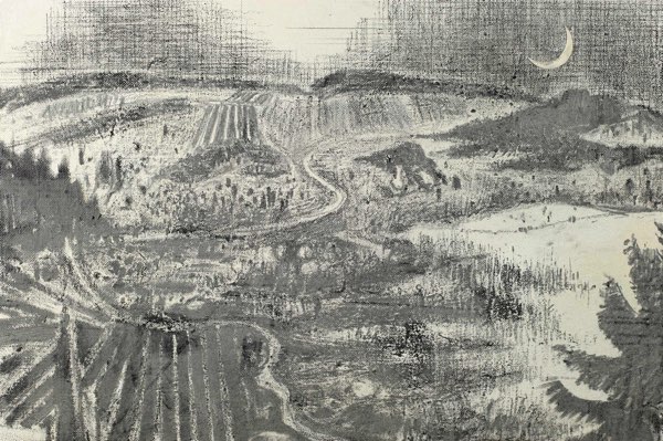 Gerhard Mayer Ölgemälde 1962 Portrait Landschaft beidseitig