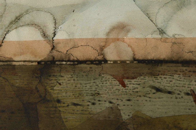 Günther Wagner Aquarell abstrakt 1987