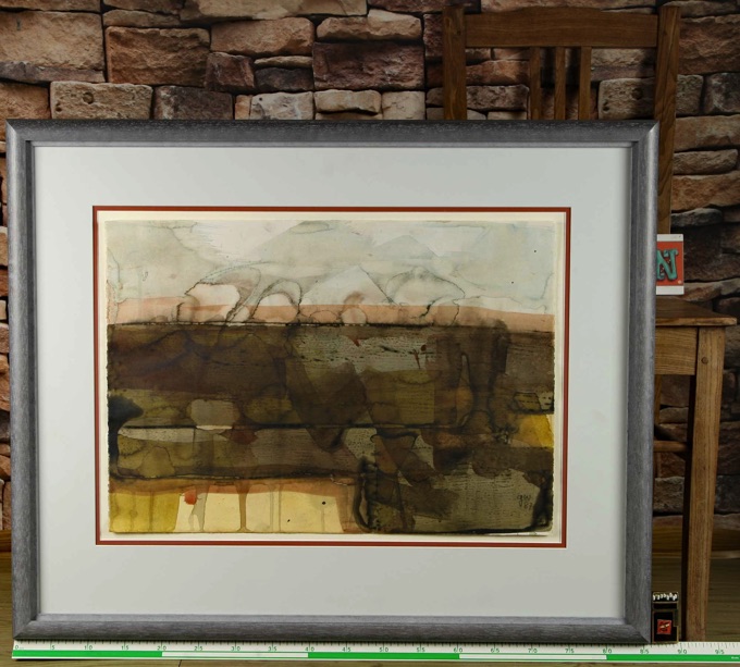 Günther Wagner Aquarell abstrakt 1987